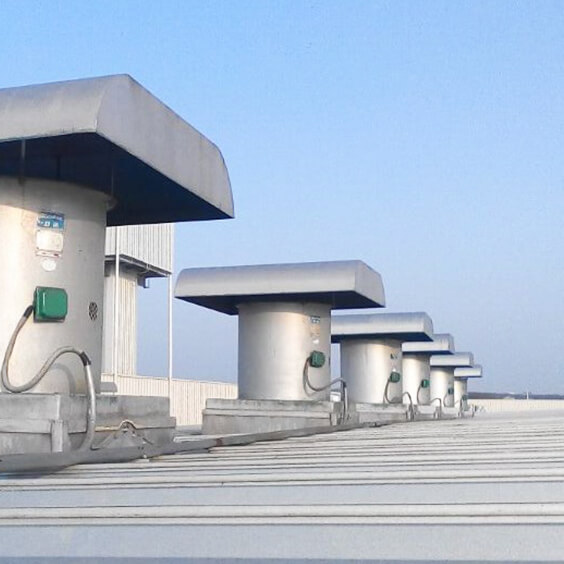 武漢某奶業屋頂風機降溫案例